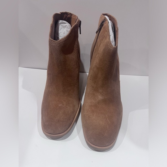 Lucky Brand Pellyon Suede Heeled Booties Ginger Size 8.5 NEW - Picture 2 of 6